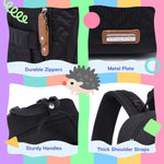 iniuniu Diaper Bag Backpack, 4 in 1 kit Large Unisex Baby Boys Girls Waterproof Travel Back Pack with Diaper Pouch, Washable Changing Pad, Pacifier Case and Stroller Straps, Black
