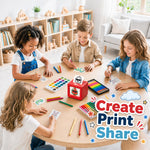 Trunera AI Voice Sticker Printer with 2.4 Inch Display, Standalone Thermal Sticker Maker Machine for Kids Coloring Pages, Inkless Mini Printer for DIY Doodles, Study Notes & Journaling(Red)