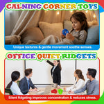Fidget Sensory Toys for Kids - 6Pack Quiet Textures Sensory Flip Cube for ADHD, Anxiety & Stress Relief, Non-Toxic Durable Desk Fidgets for Classroom, Home & Travel, for Toddlers & Teens