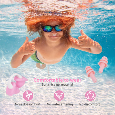 Baypify Painless Nose Plugs for Swimming for Kids,No Pinch Pain,Age(4-7)