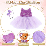 6 Pcs Bear Clothes Bear Skirt Fit 12-16 Inch Stuffed Animals Make Your Own Stuffed Animals Cute Tiny Clothes