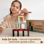 Honeysticks Block Crayons (16 Pack), Non Toxic Crayons for Kids, Toddlers, Made from Pure Beeswax and Food-Grade Colors, Long Lasting for Drawing, Coloring, Preschool Art Supplies