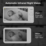 VTech [2025 Upgrade Baby Monitor with 7" IPS Screen, Pan Tilt Zoom Camera, No WiFi Video Baby Monitor with Camera and Audio, Multi-Color Night Light, 2-Way Talk, Lullabies, Advanced HQ Max