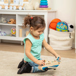 Melissa & Doug Wooden Airplane Play Set with 4 Play Figures and 4 Suitcases