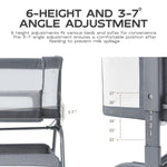 BabyBond Baby Bassinet, 3 in 1 Bassinet Bedside Sleeper with Washable Soft Mattress and Sheet, 6 Height Adjustable Bedside Crib, 4-Sided Mesh Bedside Bassinet for Baby