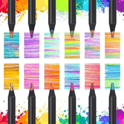 Art Supplies Kids Stocking Stuffers Teens,12 Rainbow Colored Pencils,Tween Teen Girl Gift Trendy Stuff 9-12,Arts Crafts Girl 8-12,Age 4 5 6 7 9 10 11 Year Old Girls Gifts Birthday Boys Cute Fun Cool