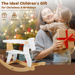 Belleur Rocking Horse for Kids 1-3 Years Old, Wooden Rocking Toy for Toddlers with Removable Fence for Indoor & Outdoor Activities, Baby Horse Riding Toy for Birthday & Visit Gifts