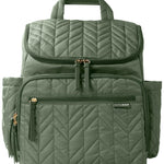 Skip Hop Diaper Bag Backpack: Forma, Multi-Function Baby Travel Bag with Changing Pad & Stroller Attachment, Sage