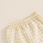 Toddler Checkered Pants Baby Girl Boy Elastic Waist Jogger Pants Kids Casual Plaid Trousers Infant Long Sweatpants (A-Khaki, 12-18 Months)