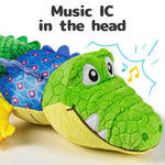 Sumobaby Infant Baby Musical Stuffed Animal Activity Soft Toys with Teether, Multi-Sensory Crinkle, Rattle and Textures, for Tummy Time Newborn 0-3-6-12 Months Boys, Girls, Crocodile (Alligator)