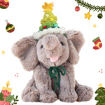 Hopearl Adorable Plush Calf Elephant Toy Floppy Elephish Ultra Soft Stuffed Animal for Boys Girls Kids Toddlers, Gray, 9''