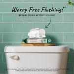The Honest Company Plant-Based Flushable Wipes | 99% Water, Hypoallergenic, EWG Verified, Safe to Flush | Fragrance Free, 126 Count