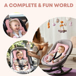 Infant Carseat Insert, 2-in-1 Reversible Baby Car Seat Cushion for Newborn Toddler Head & Body Support Car Seat Pad for Carseats, Strollers, Swings, Bouncers