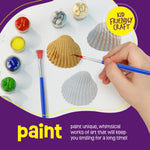 Dan&Darci Kids Sea Shell Painting Kit - Arts & Crafts for Kids - Gifts for Boys and Girls Ages 6-8, 8-12 - Craft Activities Kits - Creative Art Activity Gift Toys for Age 6 7 8 9 10 11 12 Year Old