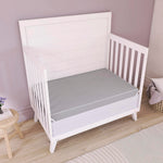 Dream On Me Snuggles Extra Firm Dual-Sided Baby Crib Mattress with Breathable Fabric, Water & Odor Resistant, GREENGUARD Gold Certified, Fits Mini & Portable Cribs (38”x 24”x 3”) - Grey