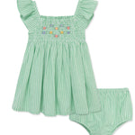 Little Me Clothes for Baby Girls' Garden Knit Dress Set with Panty, Floral, 12 Months