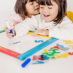 Melissa & Doug Magnetic Chalkboard and Dry-Erase Board with 36 Magnets (Numbers and Uppercase Letters), Chalk, Eraser, and Dry-Erase Pen