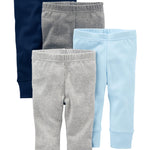 Simple Joys Baby Boy's 4-pack pant Pants, Blue/Grey, 18 Months