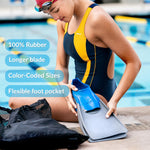 Sporti Adult-Kids Short Swim Fins, Floating Fin for Swimming & Snorkeling, Swim Flippers for Training - NavyBlue - Little Kid 1-2