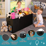 SoftOwl Extra Large Toy Storage Organizer with Lid - Sturdy, Collapsible Toy Chest Storage Box Design - Toys Bin with Dividers for Kids, Nursery, Bedroom, Playroom 37"x16"x14"