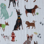 Little Unicorn Premium Crib Sheet | Breathable & Super-Soft Muslin Fabric (Woof)