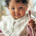 aden + anais Silky Soft Bamboo Viscose Burpy Bib – Multi-Use, Absorbent 4-Layer Burp Cloth and Full-Coverage Snap-Closure Baby Bib in One, 22.5” X 11”, 2-Pack, French Floral