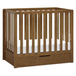 Carter's by Davinci Colby 4-in-1 Convertible Mini Crib with Trundle Drawer in Walnut, Greenguard Gold Certified, Undercrib Storage