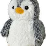 Aurora® Playful Pompom Penguin™ Mini Stuffed Animal - Vibrant Companions - Endless Fun - Gray 6 Inches