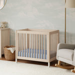 Babyletto Gelato 4-in-1 Convertible Mini Crib in Washed Natural and White, Greenguard Gold Certified