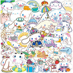 50Pcs Cartoon Hello Kitty Stickers for Kids, Cute Cat Stickers for Teen Girl Adult Water Bottle, Skateboard, Phone, Laptop, Bicycle, Travel Case, Guitar, Helmet (Kt)