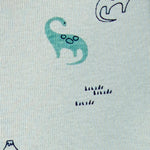 Simple Joys by Carter's unisex-baby Boys' 3-Pack Snap-Up Romper, Dinosaur/Dog/Double Stripe, 6-9 Months