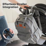 KeaBabies Diaper Bag Backpack - Large Baby Diaper Bag with Changing Pad, Baby Boy, Girl, Travel Backpack for Mom and Dad, Waterproof, Multi Function Durable (Classic Gray)