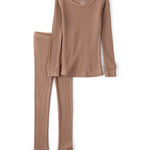 Carter's Neutral PurelySoft Long-Sleeve 2-Piece Pajamas, Brown Solid, 3T