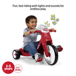 Radio Flyer Lights & Sounds Racer, Red Toddler Ride On Toy for Kids Ages 2-5