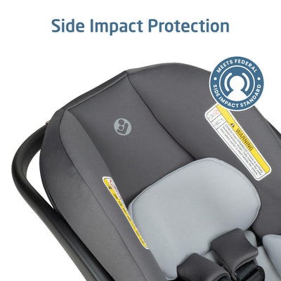 Maxi-Cosi Mico Pro Infant Car Seat, Baby Travel Seat with Adjustable Base, Stroller-Ready, Easy-Install Latch, Lightweight Design, Fits 4–30 lbs, Sea Salt