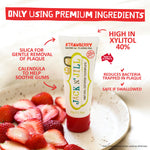 Jack N' Jill Natural Toothpaste for Kids - Fluoride Free Toothpaste, 40% Xylitol, BPA Free - Bubblegum, 1.76 oz (Pack of 1)