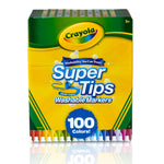 Crayola Super Tips Marker Set (100ct), Fine Point Washable Markers, Drawing Markers for Kids & Adults, Create Thick & Thin Lines, Art Supplies, Ages 3+
