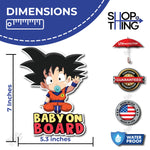 SHOP A THING – Baby on Board Sticker Baby Anime – Vinyl Decal for Car, Truck, and Van – Waterproof Decal for Waterbottle – Indoor and Outdoor Use for Laptop and iPad – Removable Window Decal – SAT 027