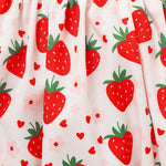 ZOELNIC Baby Girl Summer Clothes Newborn Girl Outfits Cute Strap Baby Girl Romper Jumpsuit Bodysuit Strawberry 3-6 Months