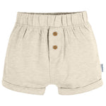 Gerber Baby Unisex 3-Pack Pull-On Knit Short, Navy/Oatmeal/Stripe, 3-6 Months