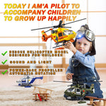 RANHANGQI 15" Rescue Helicopter Toy Light and Sound Rescue Vehicles Toys for Kids Aged 3 Toddler Kids Boys Gifts (Police Helicopters)