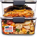 Rubbermaid Brilliance Food Storage Containers, Set of 5 (10 Pieces), BPA-Free, Leak-Proof, Clear