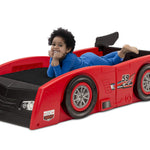 Delta Children Grand Prix Race Car Toddler-to-Twin Bed, Red