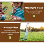 ROBUD Bug Catcher for Kids, Bug Catcher Kit with Bag Kit, Outdoor Exploration Set for Camping, Montessroi Toy for Kids Coming Closer to Nature，WRP07