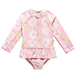 Gerber Toddler Girls' Rashguard, Peonies, 2T