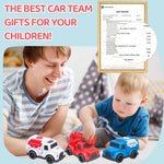 Toddler Toy Cars for 1 2 3 Year Old Boy, 3 in 1 Police Car Firetruck Toys and Ambulance for Toddlers, BPA Free, Phthalates Free, PVC, Outdoor Toys for Toddlers 2-4, Easter Birthday Gifts for Kids