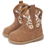 Newsonet Toddler Baby Cowboy Cowgirl Boots Western Shoes Camel 7 Toddler