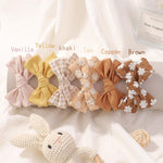 doboi 10PCS Baby Girls Headbands Hair Bows Nylon Linen Hairbands Handmade Hair Accessories for Newborn Infant Toddlers Little Girl and Kids 3.5Inches