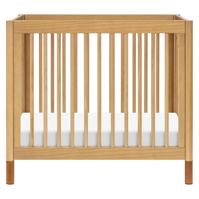 Babyletto Gelato 4-in-1 Baby Mini Crib Convertible to Toddler Bed, Daybed, Twin Bed - GREENGUARD Gold Certified, 4 Adjustable Heights - Made of 100% Solid Wood - Conversion Kit Sold Separately - Honey