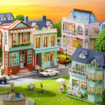Flever Dollhouse Miniature DIY House Kit Creative Room with Furniture for Romantic Valentine's Gift (Warm House)